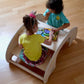 Juego de mesa y silla de madera Montessori 2 en 1
