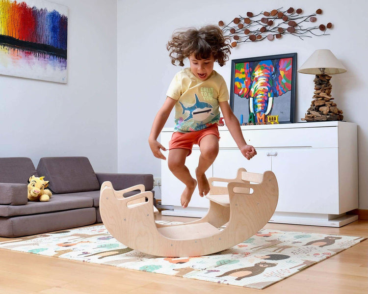 Juego de mesa y silla de madera Montessori 2 en 1