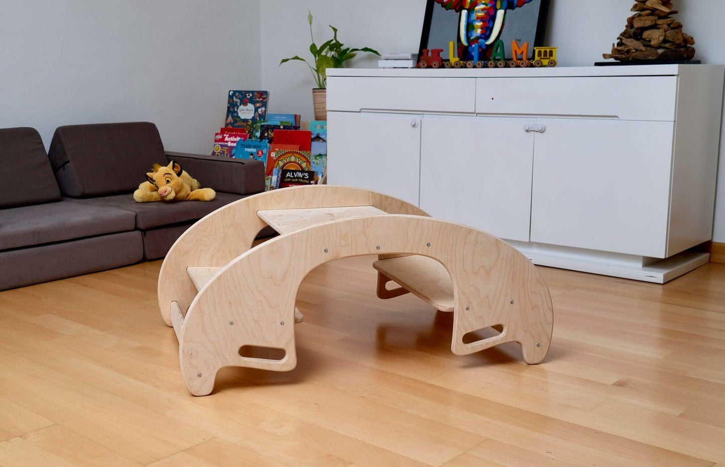 Juego de mesa y silla de madera Montessori 2 en 1