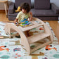 Juego de mesa y silla de madera Montessori 2 en 1