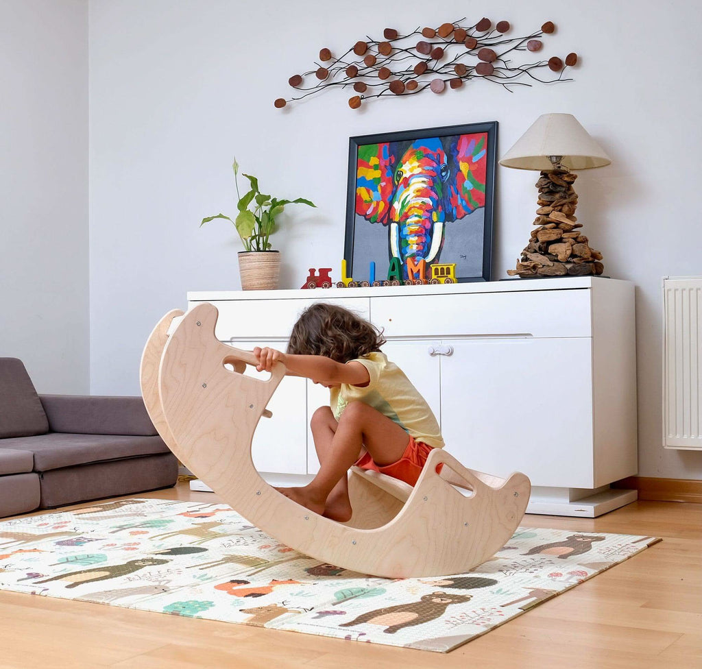 Juego de mesa y silla de madera Montessori 2 en 1