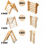 Juego de trepadores triangulares Montessori de 3 tamaños | Zona de juegos infantil de interior