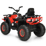 Quad eléctrico infantil de 12 V con MP3 y luces LED (rojo)