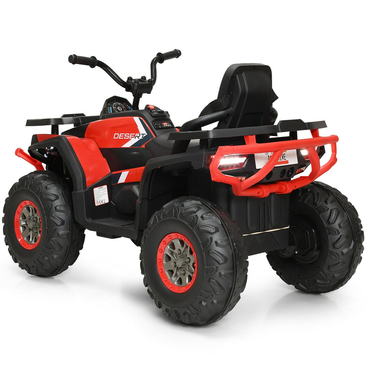 Quad eléctrico infantil de 12 V con MP3 y luces LED (rojo)