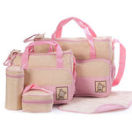 Conjuntos de bolsos para pañales de bebé para mamá, portabiberones, cochecito de bebé, bolsos para pañales de maternidad