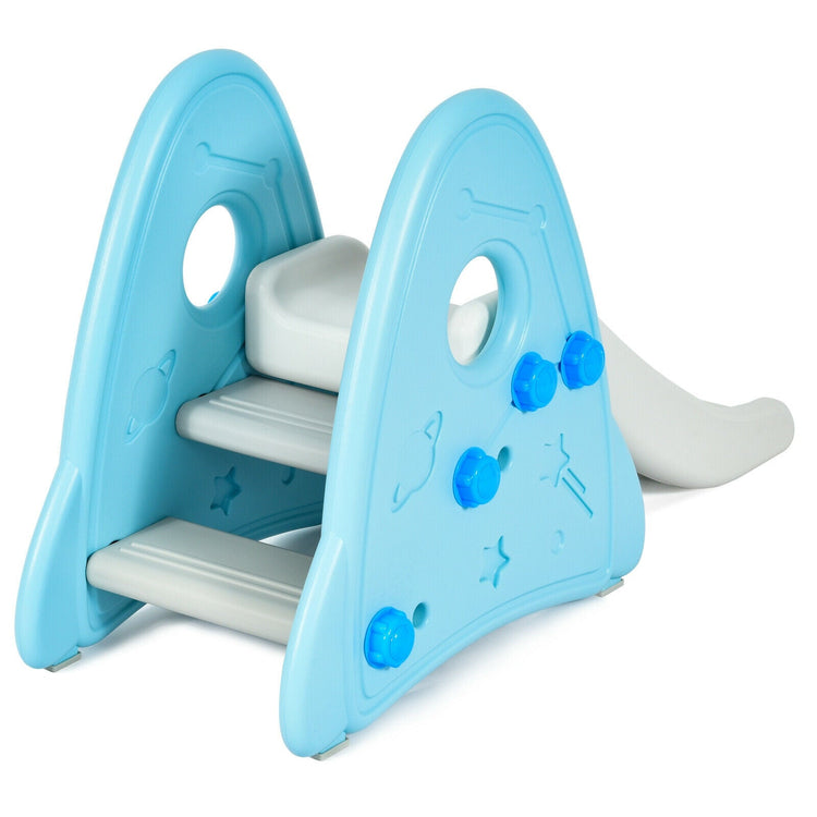 Tobogán infantil independiente para interiores, primer juego de escalada para niños y niñas - Azul