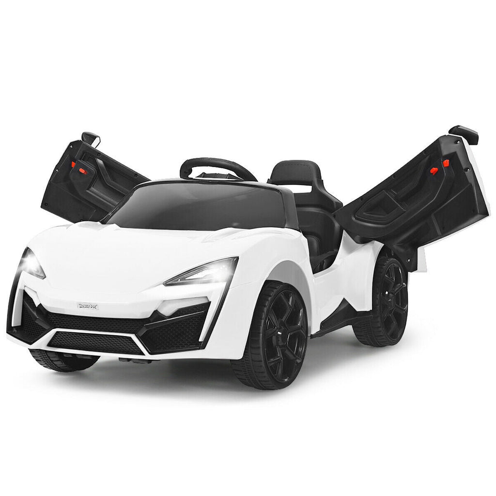Vehículo eléctrico RC de 12 V y 2,4 G con luces - Blanco