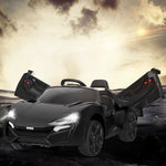 Vehículo eléctrico RC de 12 V y 2,4 G con luces - Negro