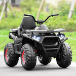 Quad eléctrico infantil de 12 V con MP3 y luces LED - Negro