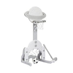 Juego de aro de baloncesto infantil 3 en 1 ajustable en altura con pelotas - Blanco