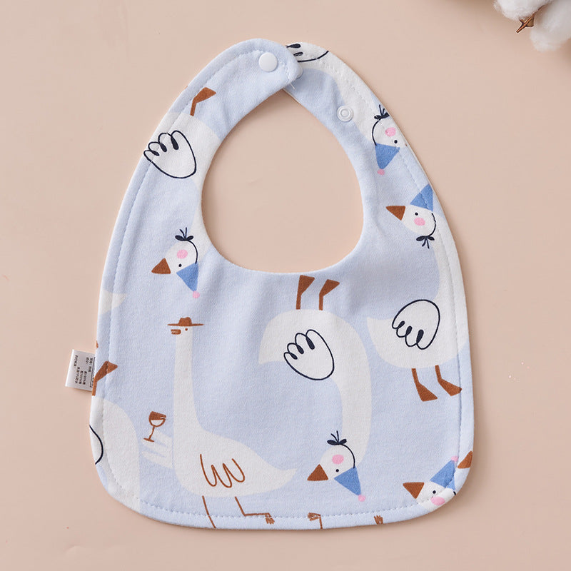 Babero impermeable en forma de U de algodón puro para bebés