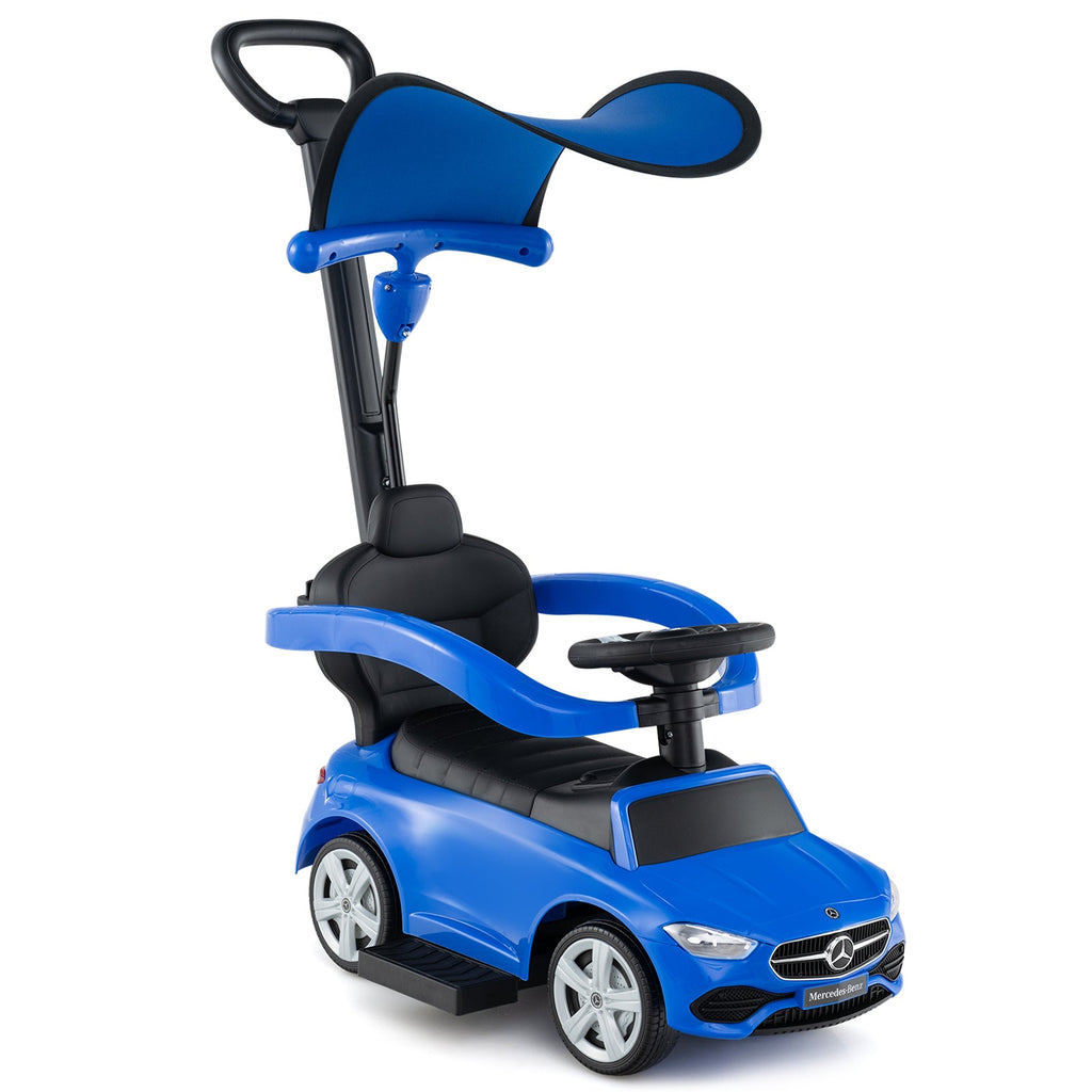 Cochecito 3 en 1 para montar y empujar, con licencia de Mercedes-Benz, con toldo, color azul.