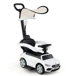 Cochecito de empuje 3 en 1 Mercedes-Benz con licencia, con toldo, color blanco.