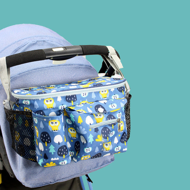 Organizador para cochecito de bebé, bolsa de almacenamiento para recién nacidos, ajustable, multifunción, para viajes, con portabotellas.