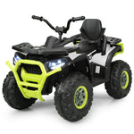 Quad eléctrico infantil de 12 V con MP3 y luces LED (blanco)