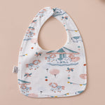 Babero impermeable en forma de U de algodón puro para bebés