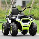 Quad eléctrico infantil de 12 V con MP3 y luces LED (blanco)