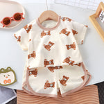 Conjunto de dos piezas de camiseta de manga corta para bebé, ideal para el verano.