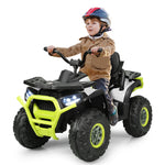Quad eléctrico infantil de 12 V con MP3 y luces LED (blanco)