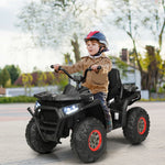 Quad eléctrico infantil de 12 V con MP3 y luces LED - Negro