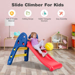 Tobogán infantil plegable de plástico de 2 peldaños