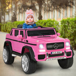 Coche eléctrico infantil Mercedes-Benz de 12 V con licencia oficial - Rosa