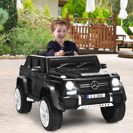 Coche eléctrico infantil Mercedes-Benz de 12 V con licencia oficial - Negro