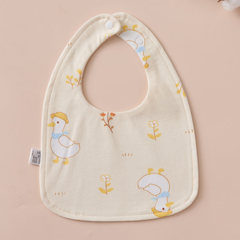 Babero impermeable en forma de U de algodón puro para bebés