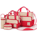 Conjuntos de bolsos para pañales de bebé para mamá, portabiberones, cochecito de bebé, bolsos para pañales de maternidad