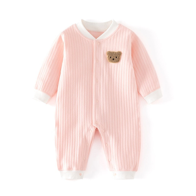 Ropa infantil Clase A Mono de algodón puro sin costuras Pijama de bebé Ropa interior de invierno Traje para gatear
