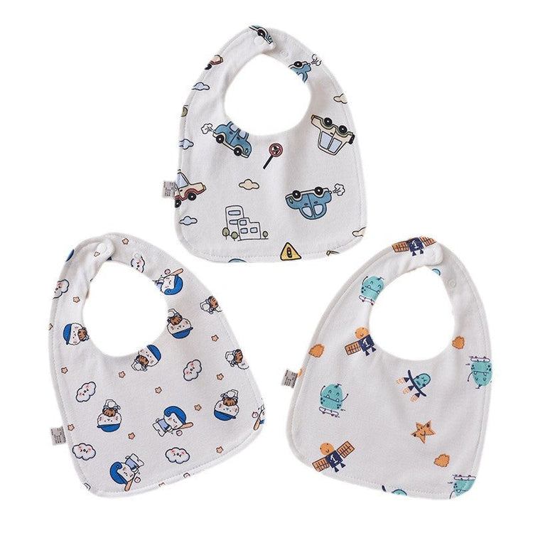 Babero impermeable en forma de U de algodón puro para bebés