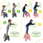 Taburete de 2 pasos para niños