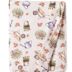 Manta para cochecito con diseño de pétalos - Suave manta de bambú para jardín