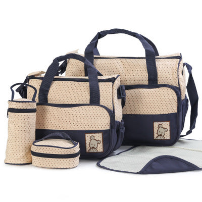 Conjuntos de bolsos para pañales de bebé para mamá, portabiberones, cochecito de bebé, bolsos para pañales de maternidad