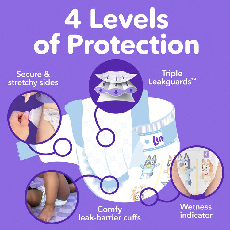 Pañales Luvs Platinum Protection para bebé, talla 4, 84 unidades (seleccionar para ver más opciones)
