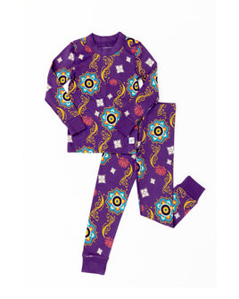 Conjunto de pijama para niña grande – Rangoli morado