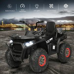 Quad eléctrico infantil de 12 V con MP3 y luces LED - Negro