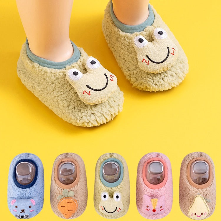 Calcetines antideslizantes para niños, cálidos, con forro polar y extra gruesos, perfectos como el primer par de zapatos de tu pequeño.