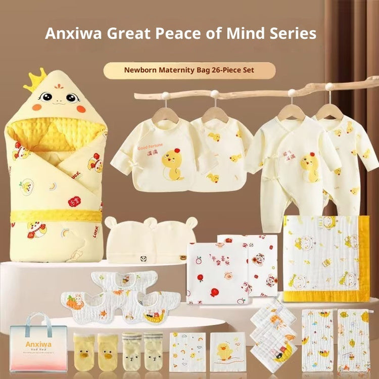 Bolsa de maternidad, manta para recién nacido, toalla de baño, conjunto de ropa