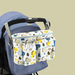 Organizador para cochecito de bebé, bolsa de almacenamiento para recién nacidos, ajustable, multifunción, para viajes, con portabotellas.