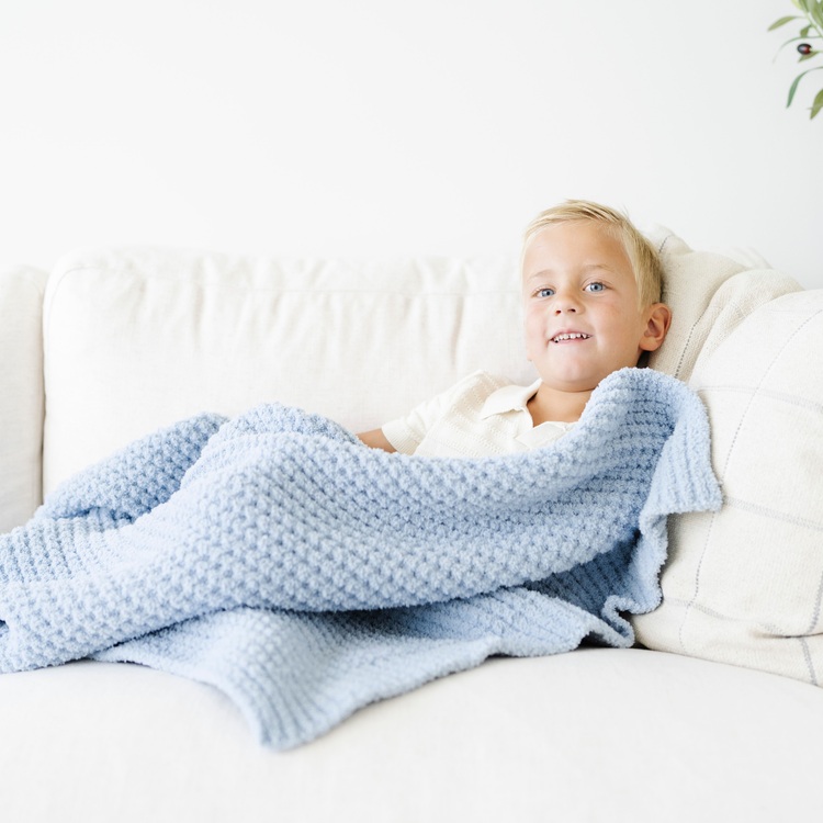 MANTAS DE PUNTO DE GOFRE PARA NIÑOS PEQUEÑOS