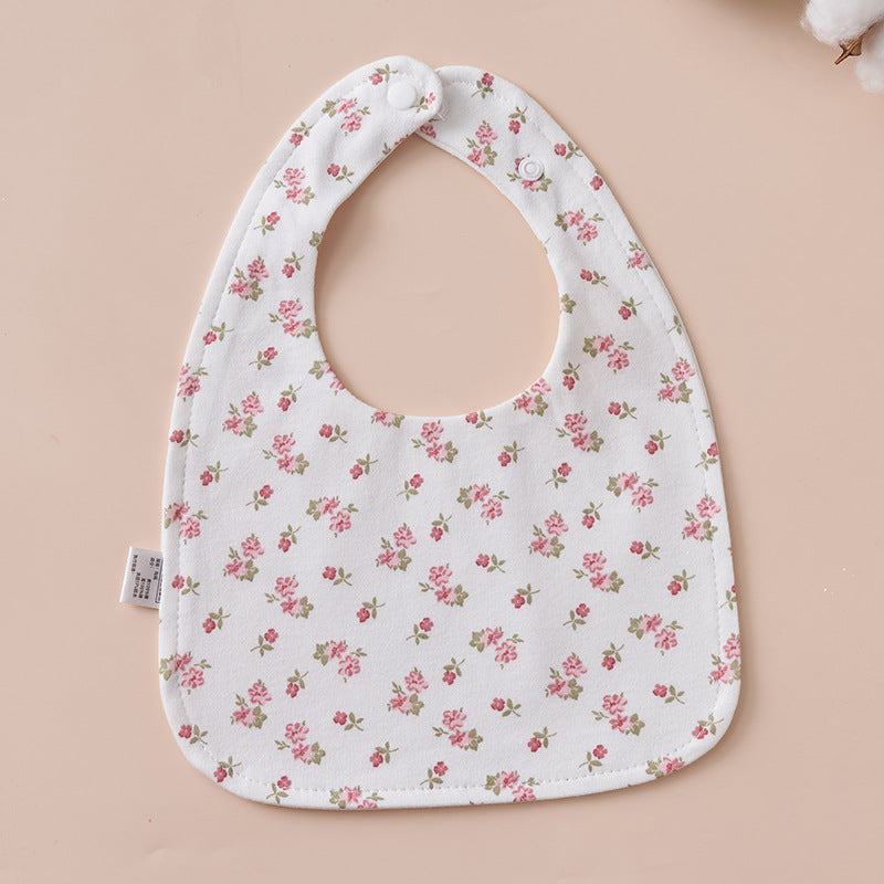 Babero impermeable en forma de U de algodón puro para bebés