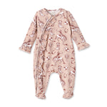 Mono con cremallera y volantes de bambú rosa de Wild Wrangler