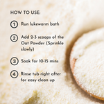 Baño de avena coloidal para bebés