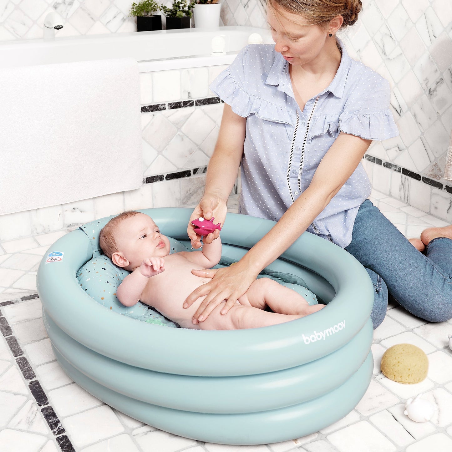 Bañera inflable de viaje para bebés y piscina infantil