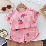 Conjunto de dos piezas de camiseta de manga corta para bebé, ideal para el verano.