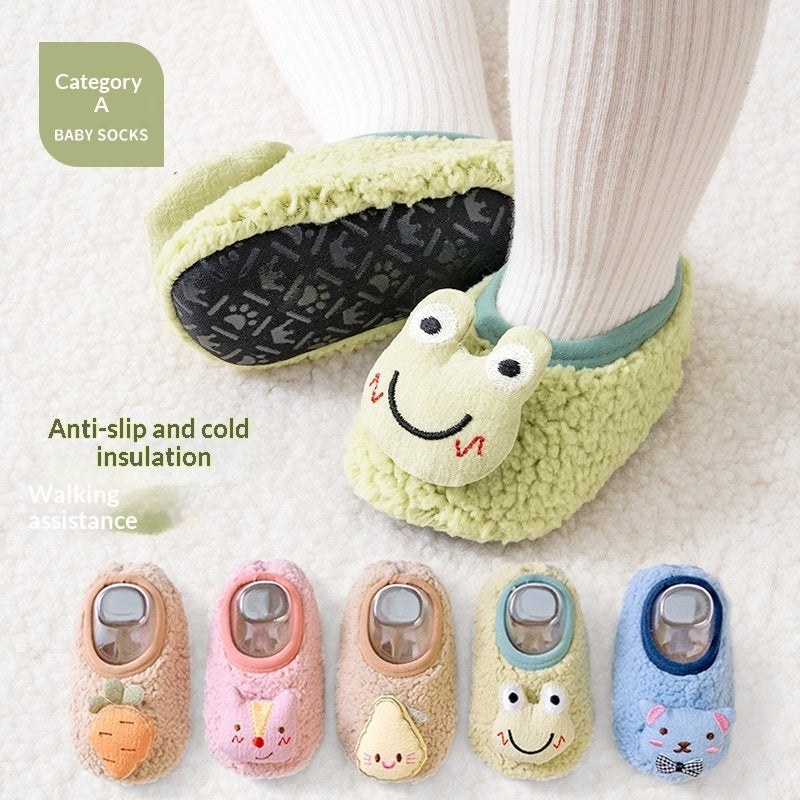 Calcetines antideslizantes para niños, cálidos, con forro polar y extra gruesos, perfectos como el primer par de zapatos de tu pequeño.