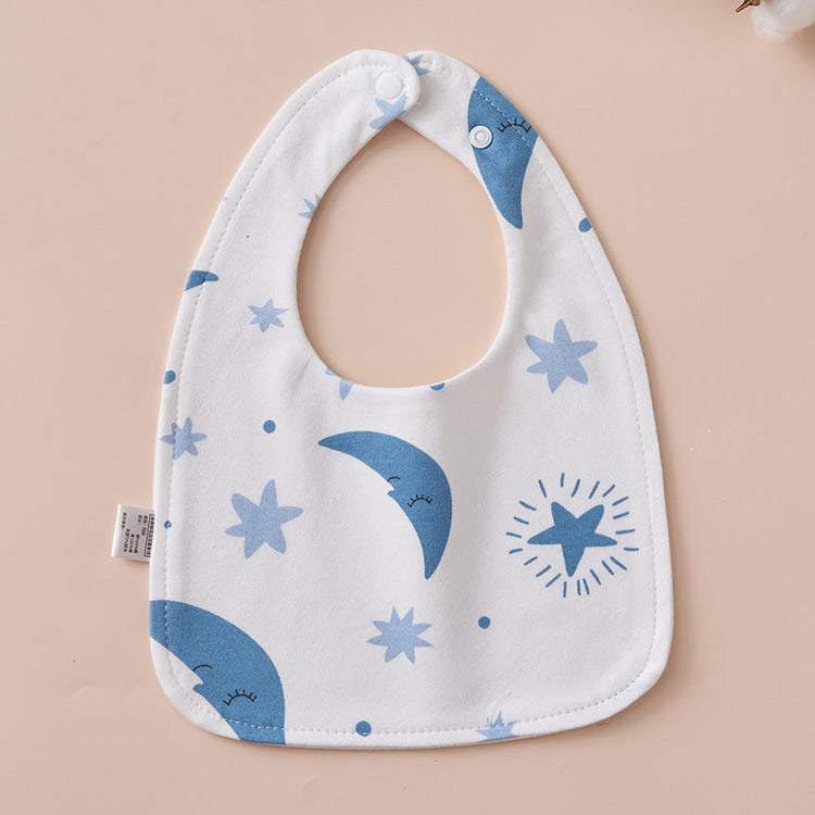Babero impermeable en forma de U de algodón puro para bebés