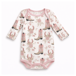 Body de bebé con estampado de botas de vaquera – Algodón con estampado western