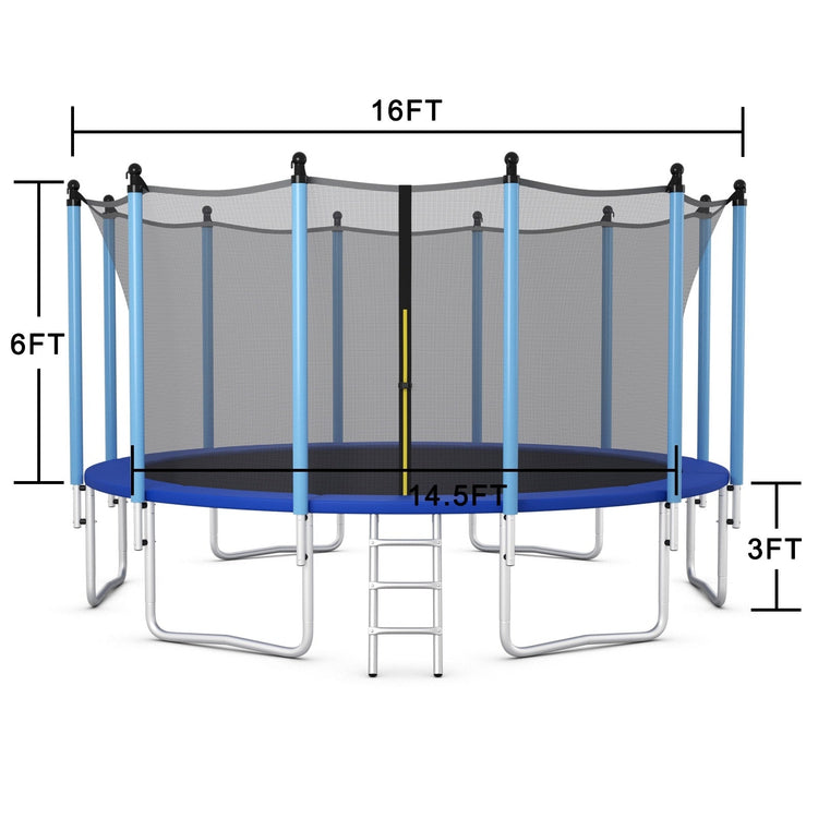 Cama elástica exterior con red de seguridad - 4,8 metros (16 pies)